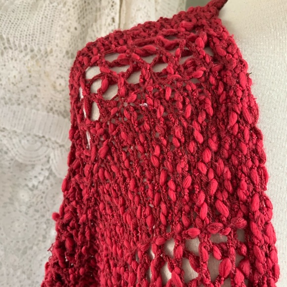 BAND OF GYPSIES | Maroon Wine Chunky Knit Cardigan - Picture 5 of 6